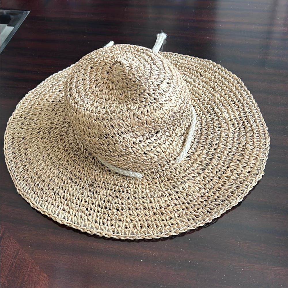 Straw Sun Hat with Wide Brim